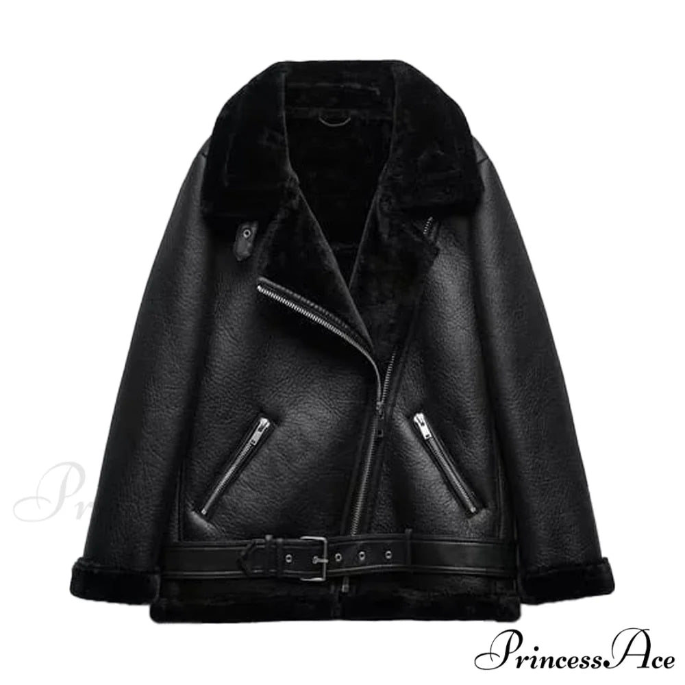 New Faux Leather Double Sided Coat 2 / XS