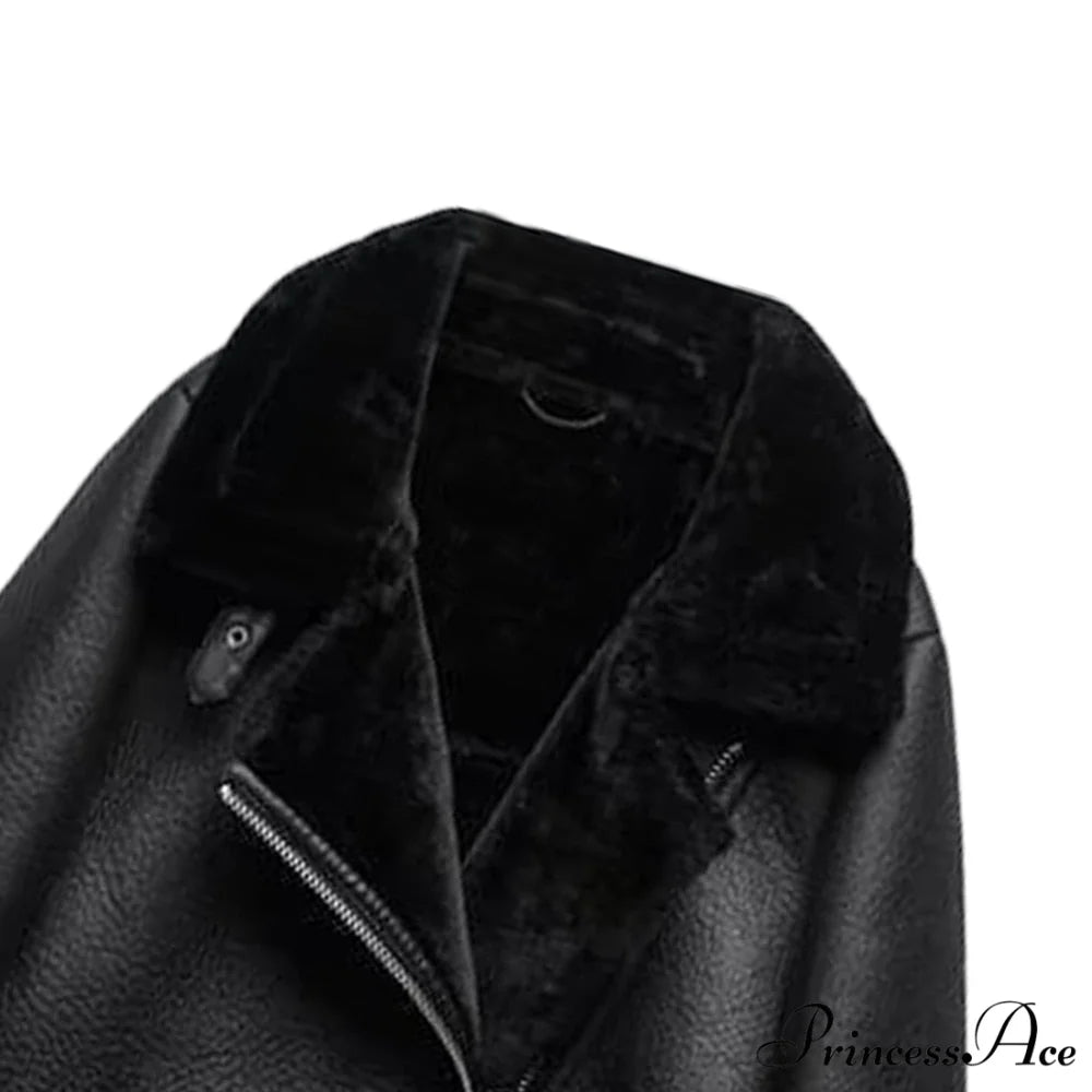 New Faux Leather Double Sided Coat