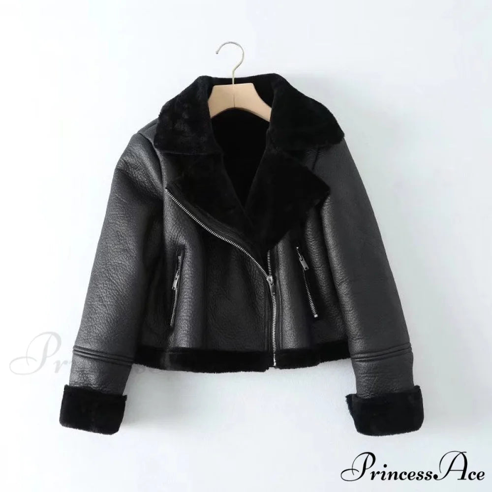 New Faux Leather Double Sided Coat 6 / XS