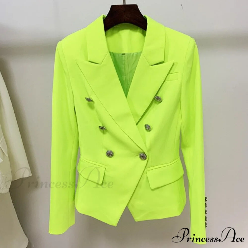 New Formal Female Jacket Blazer Fluorescent yellow / 4XL