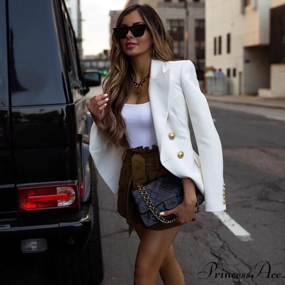 New Formal Female Jacket Blazer white blazer / XXL