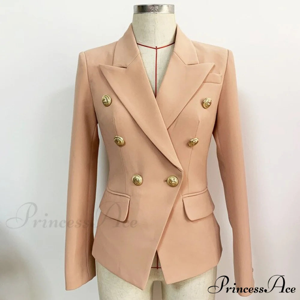 New Formal Female Jacket Blazer Y2117100-nude pink / XXL