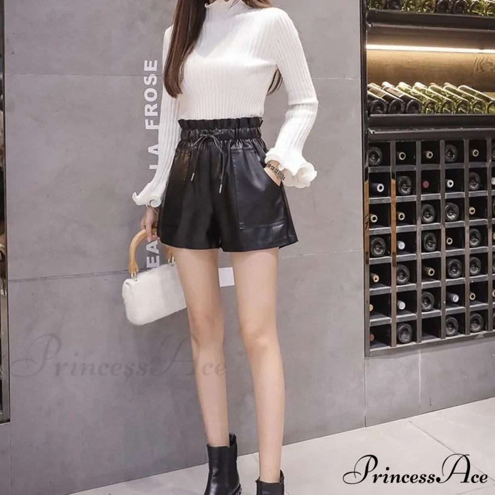 New High Waist Laced Up Shorts