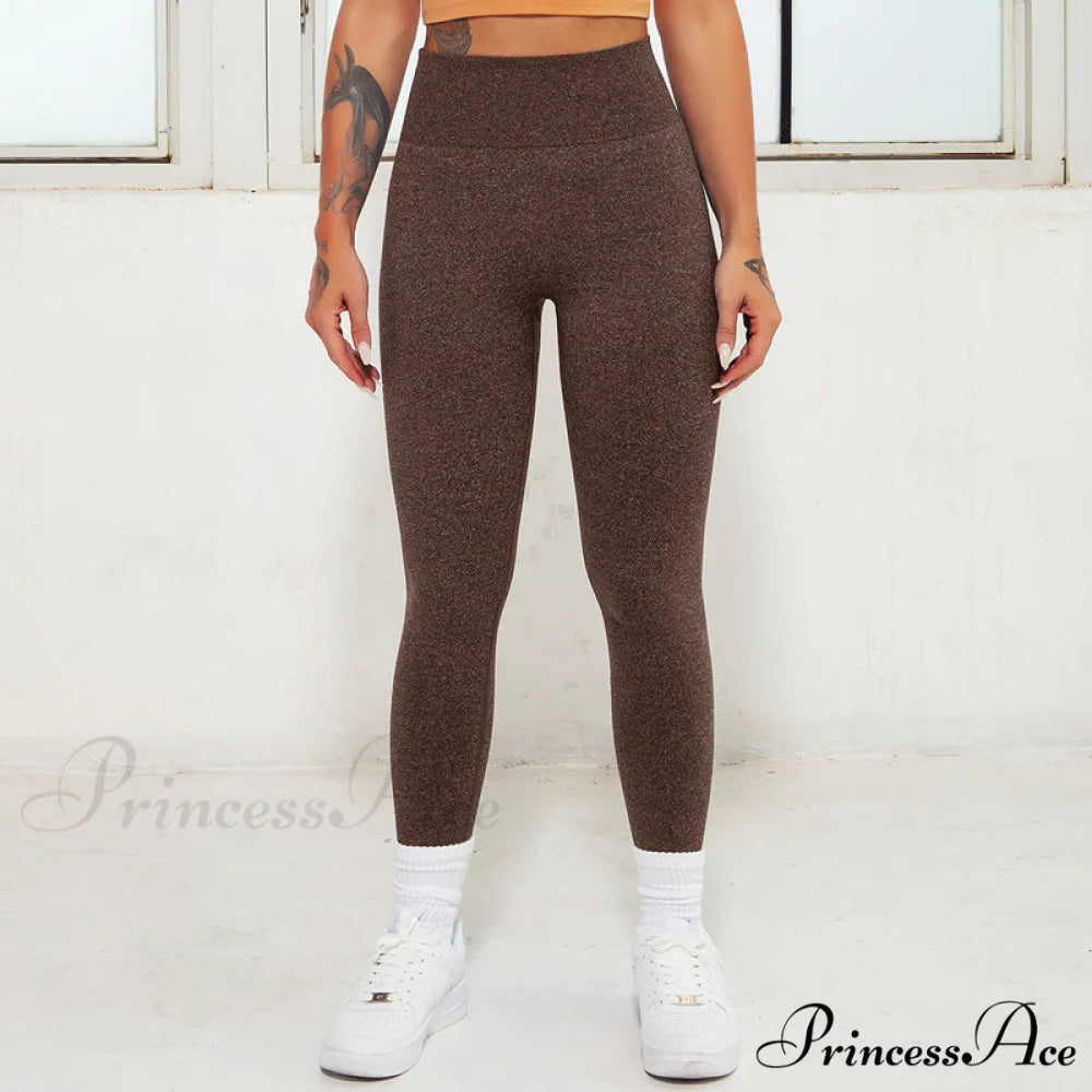 New Seamless Scrunch Leggings brown / S