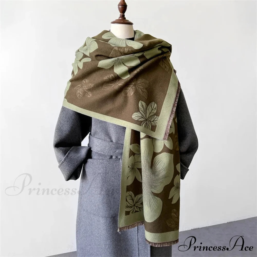 New Winter Cashmere Shawl Wrap Scarf Modified Title: Fresh Winter Cashmere Shawl Wrap Scarf brown1 scarf-241228