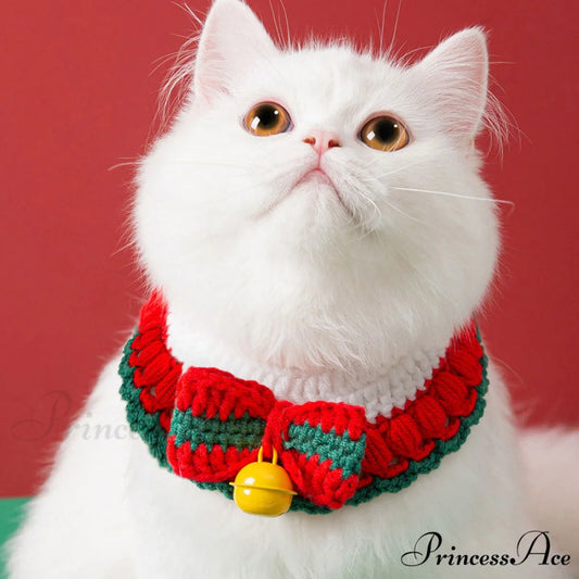 New Year Pet Cat Handwoven Bell Necklace