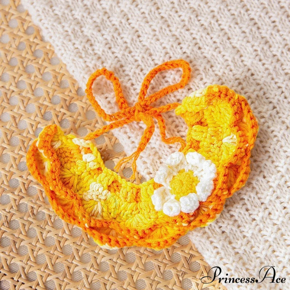New Year Pet Cat Handwoven Bell Necklace Vital Yellow / XS size