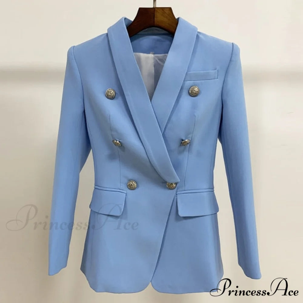 Newest Designer Slim Fitting Blazer sky blue / S