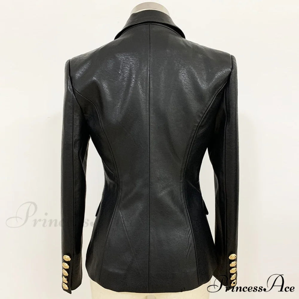Newest Designer Synthetic Leather Blazer