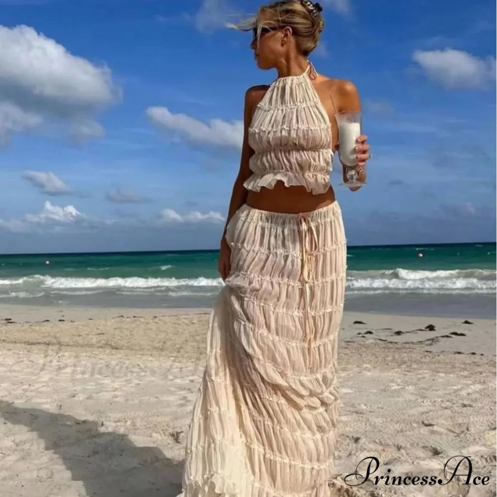 NINA TWO Stylish PIECE SET Beige / S