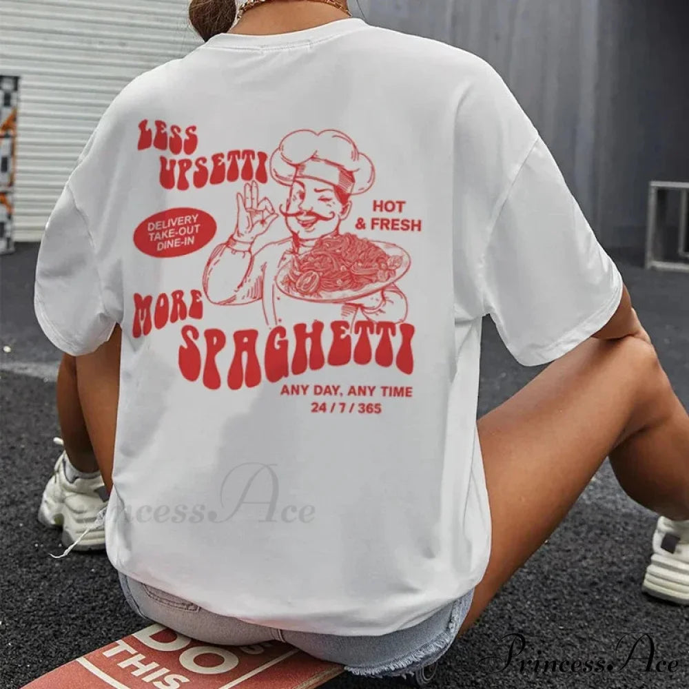 Noodle Vintage Pasta Enthusiast Shirt WHITE / S t-shirt-250223