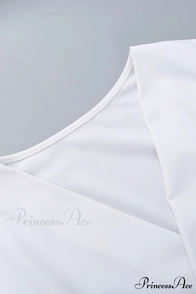 Off Shoulder Satin Dress with Gathered Silt