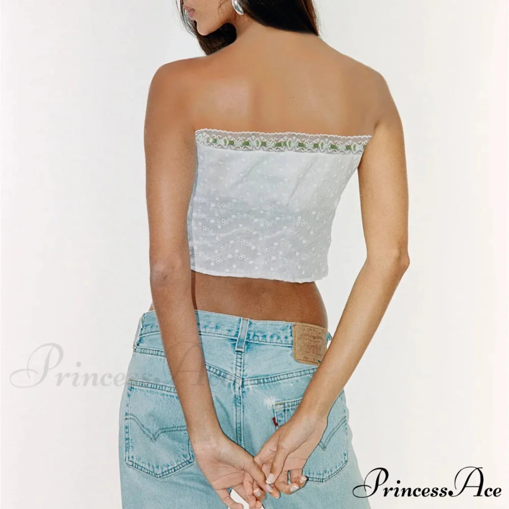 Off-The-Shoulder Bandage Cropped Blouse croptop-250223