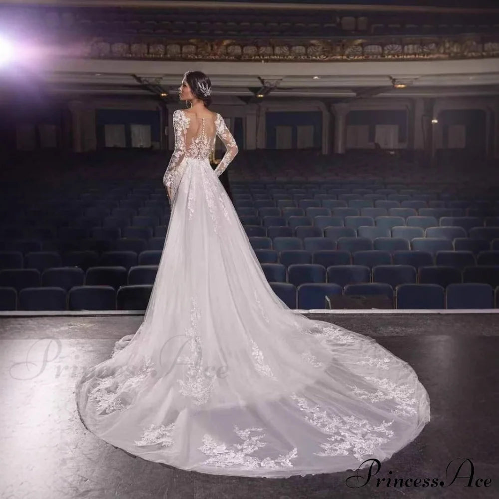 Off-The-Shoulder Lace Mermaid Bridal Wedding Gown weddingdress-250223