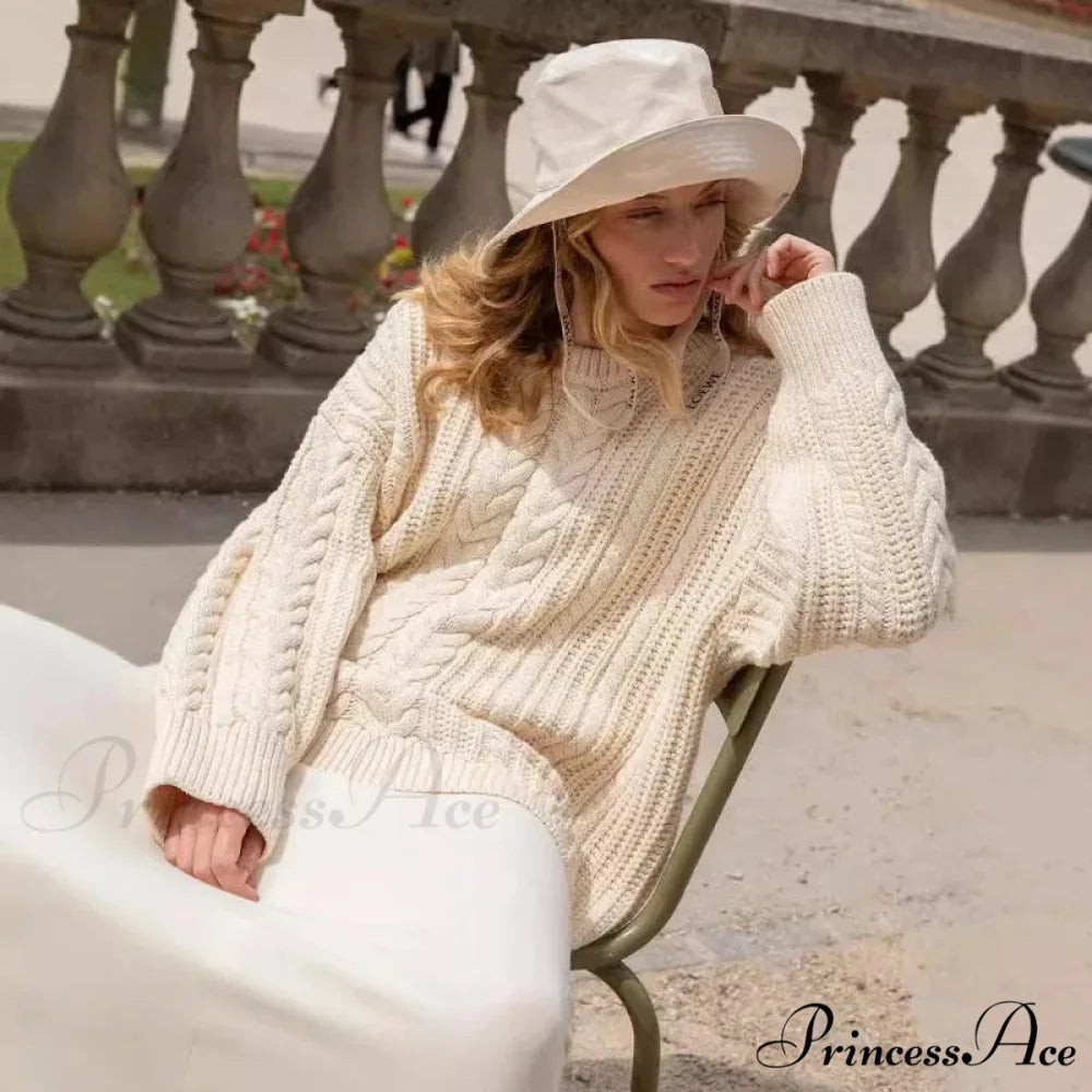 Off-The-Shoulder Monochrome Extended Sleeve Knitted Jumper swraters-241228
