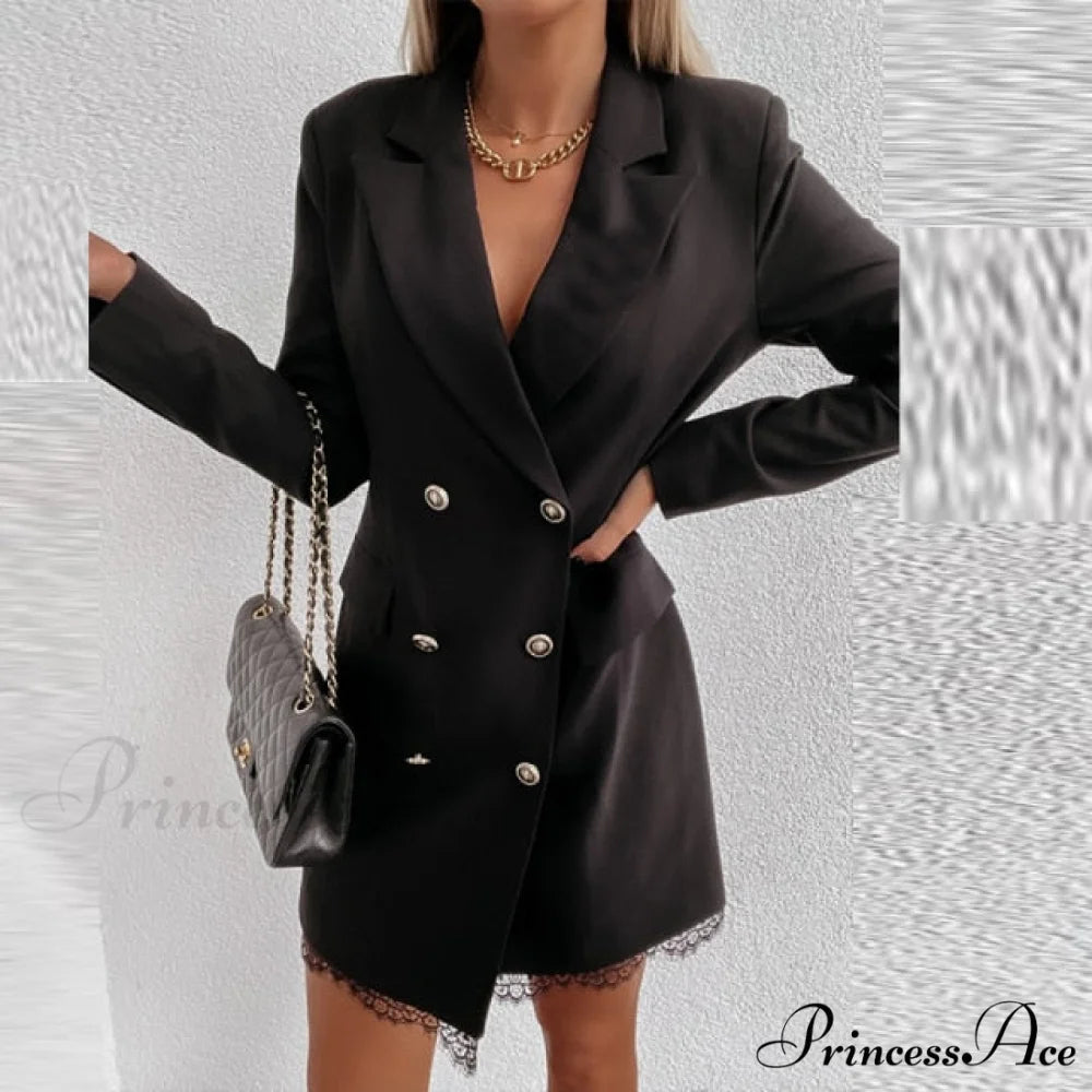 Office Lady Blazer Dress 01 Black / S