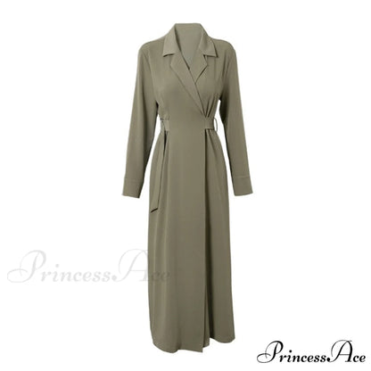 Office Lady Designer Casual Korean Style Dress green / S