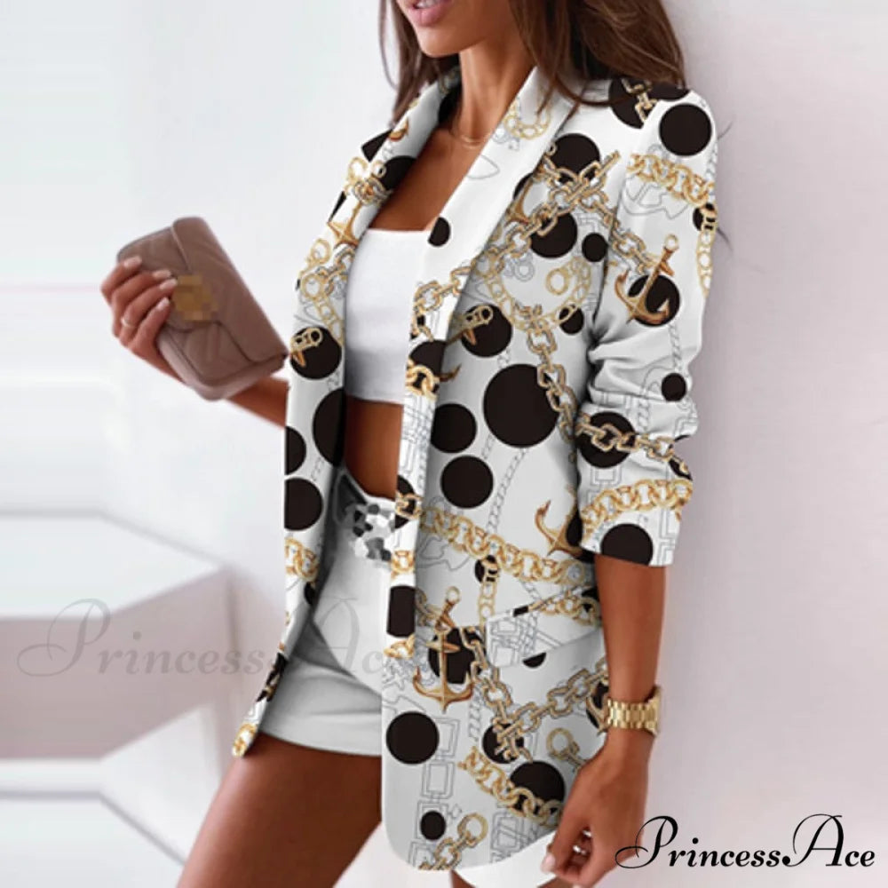 Office Lady Elegant Solid Blazer