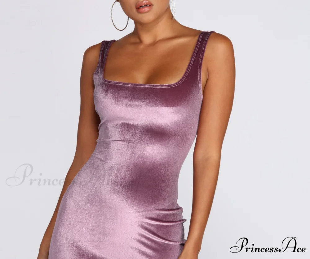 Oh So Stylish Velvet Mini Dress