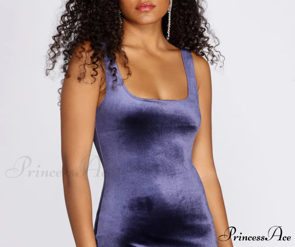 Oh So Stylish Velvet Mini Dress