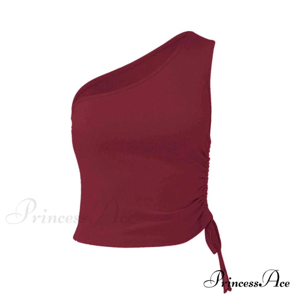 One Shoulder Cami Tie with Detail