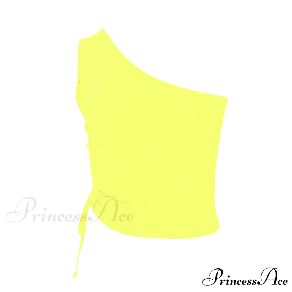 One Shoulder Cami Tie with Detail