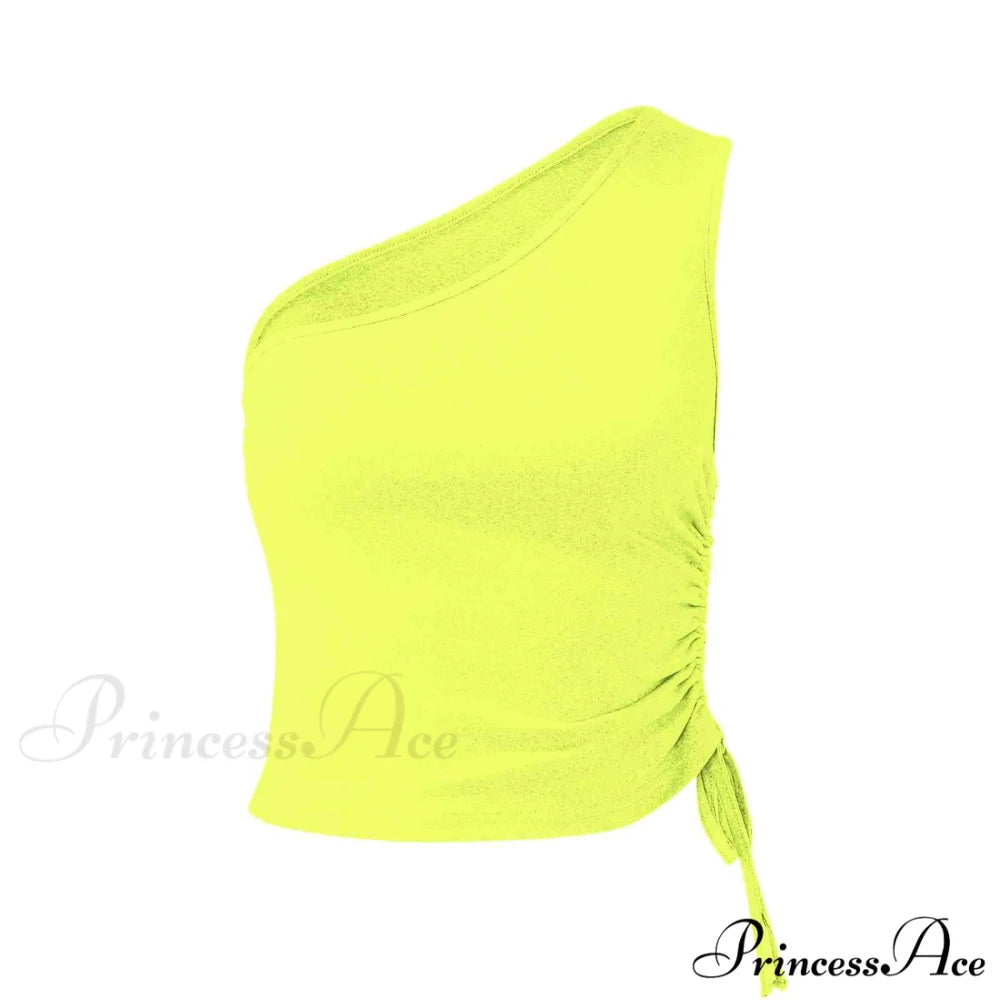 One Shoulder Cami Tie with Detail