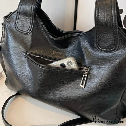 Opposing Shade Premium Zipper Shoulder Bag shoulder-250126
