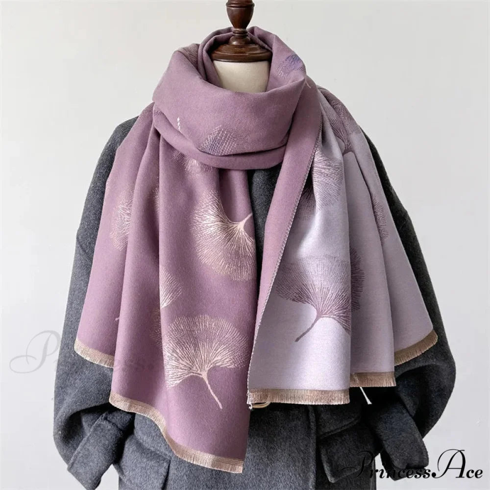 Opulent Cashmere Blossom Pashmina Scarf pink scarf-241228