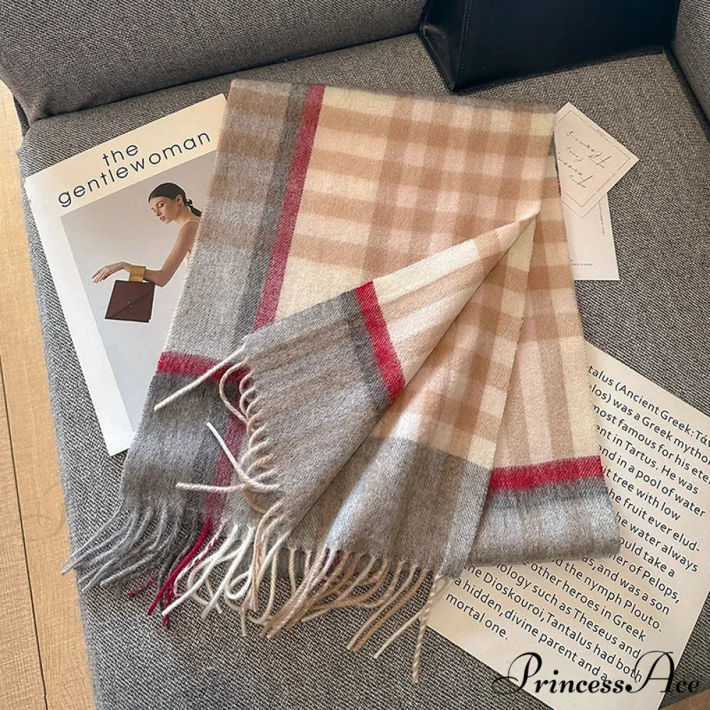 Opulent Cashmere Pashmina Winter Scarf Multi Color 6 / 32x188cm scarf-241228