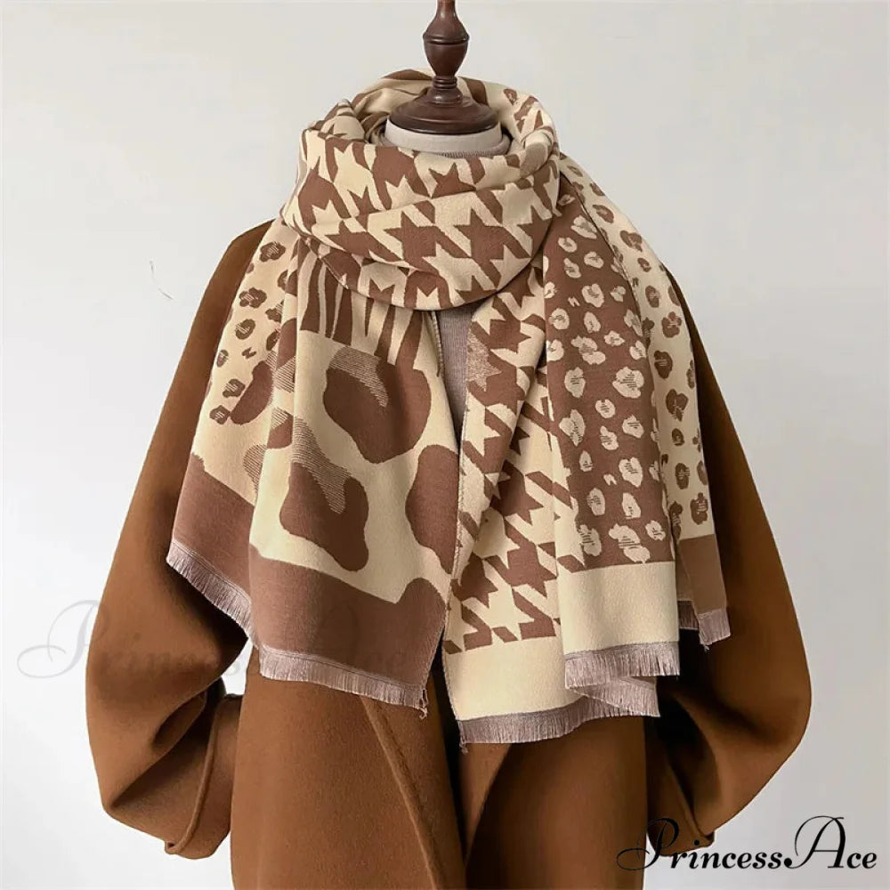 Opulent Cashmere Winter Poncho Scarf scarf-241228