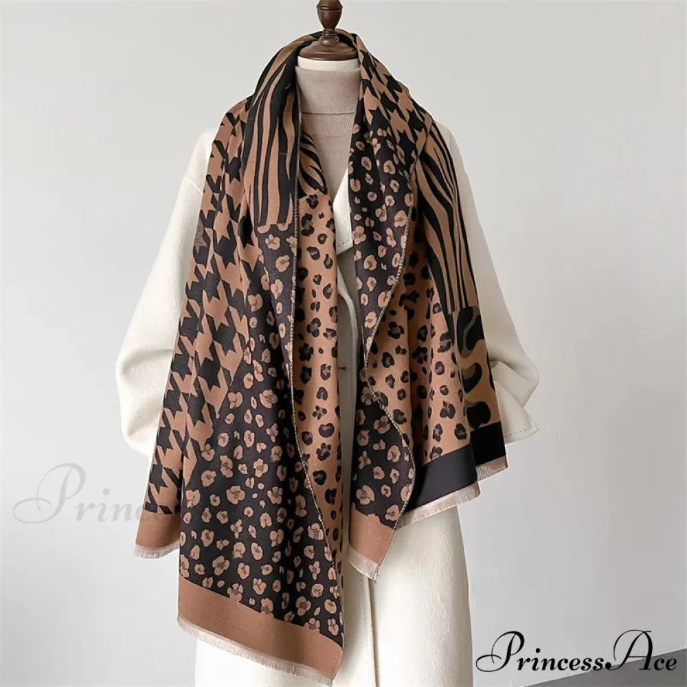 Opulent Cashmere Winter Poncho Scarf black1 scarf-241228