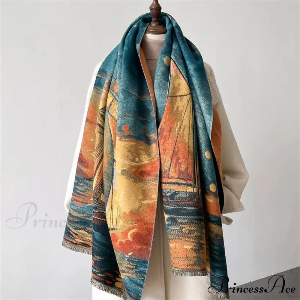 Opulent Cozy Wrap Merino Blossom Shawl Color5 scarf-241228