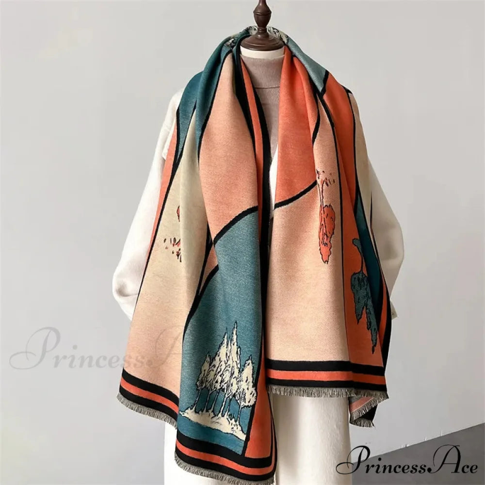 Opulent Cozy Wrap Merino Blossom Shawl Color7 scarf-241228