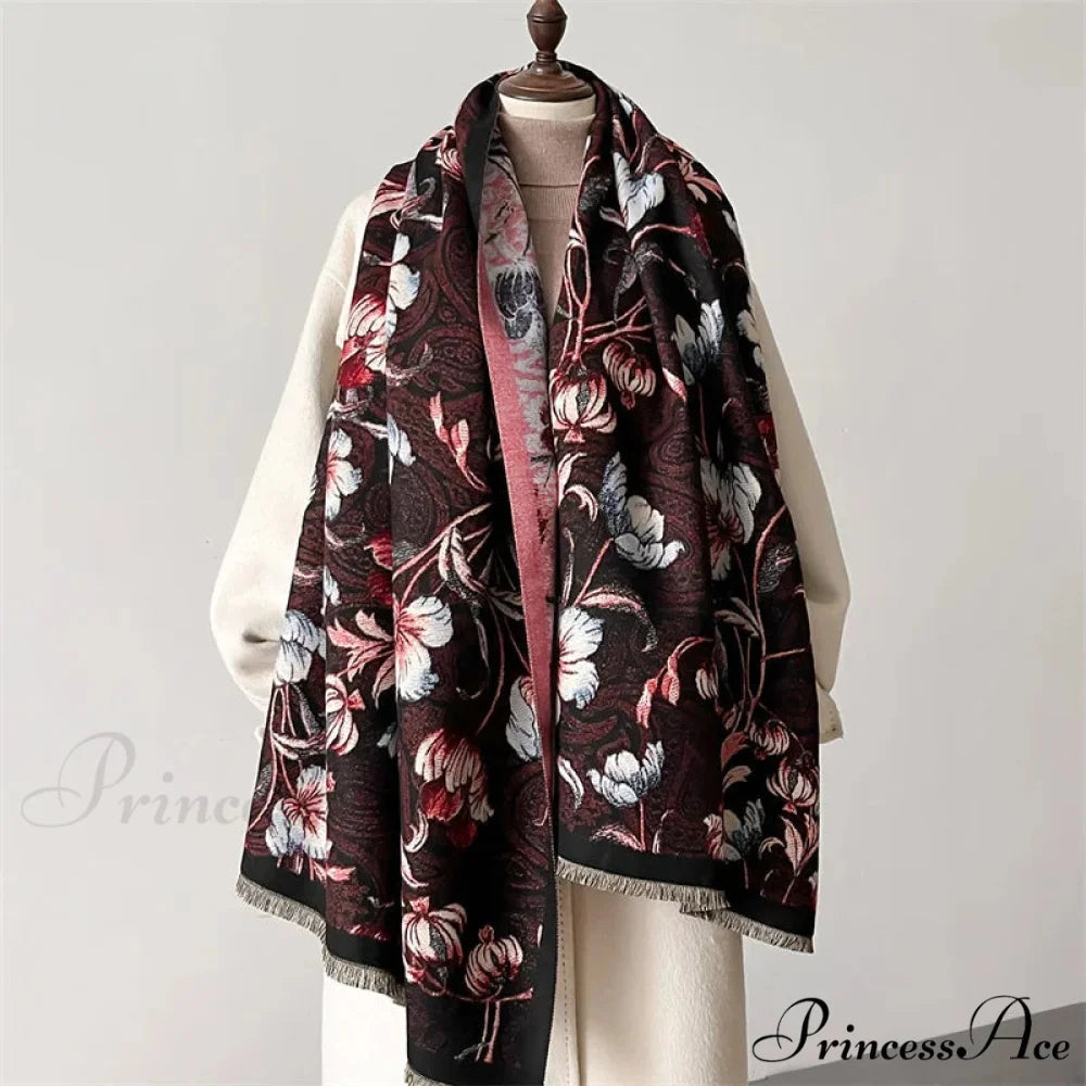 Opulent Cozy Wrap Merino Blossom Shawl Color9 scarf-241228