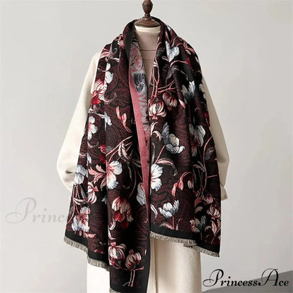 Opulent Cozy Wrap Merino Blossom Shawl Color9 scarf-241228