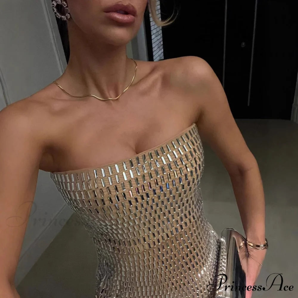 Opulent Crystal Bandage Celebration Gown promdress-250223
