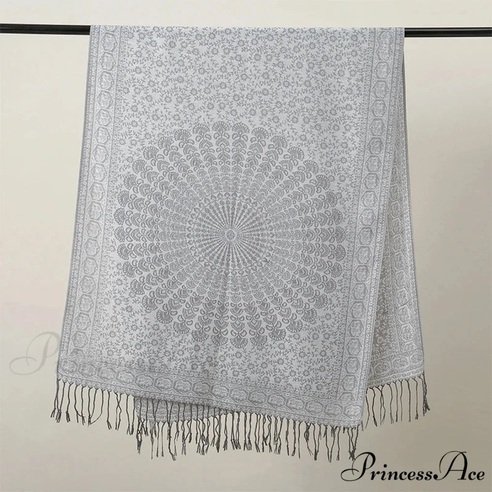 Opulent Fall Cashmere Pashmina Wrap Scarf blue 1 scarf-241228