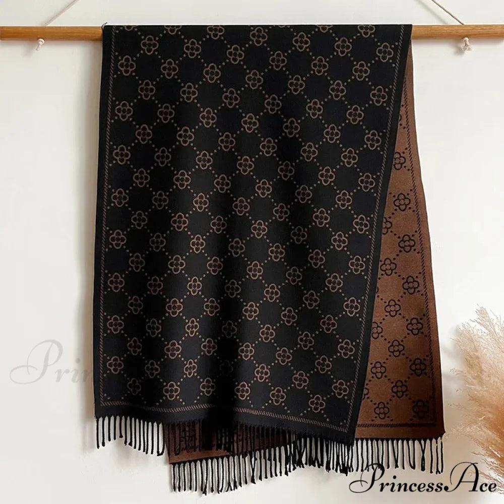 Opulent Flowery Cashmere Winter Scarf scarf-241228