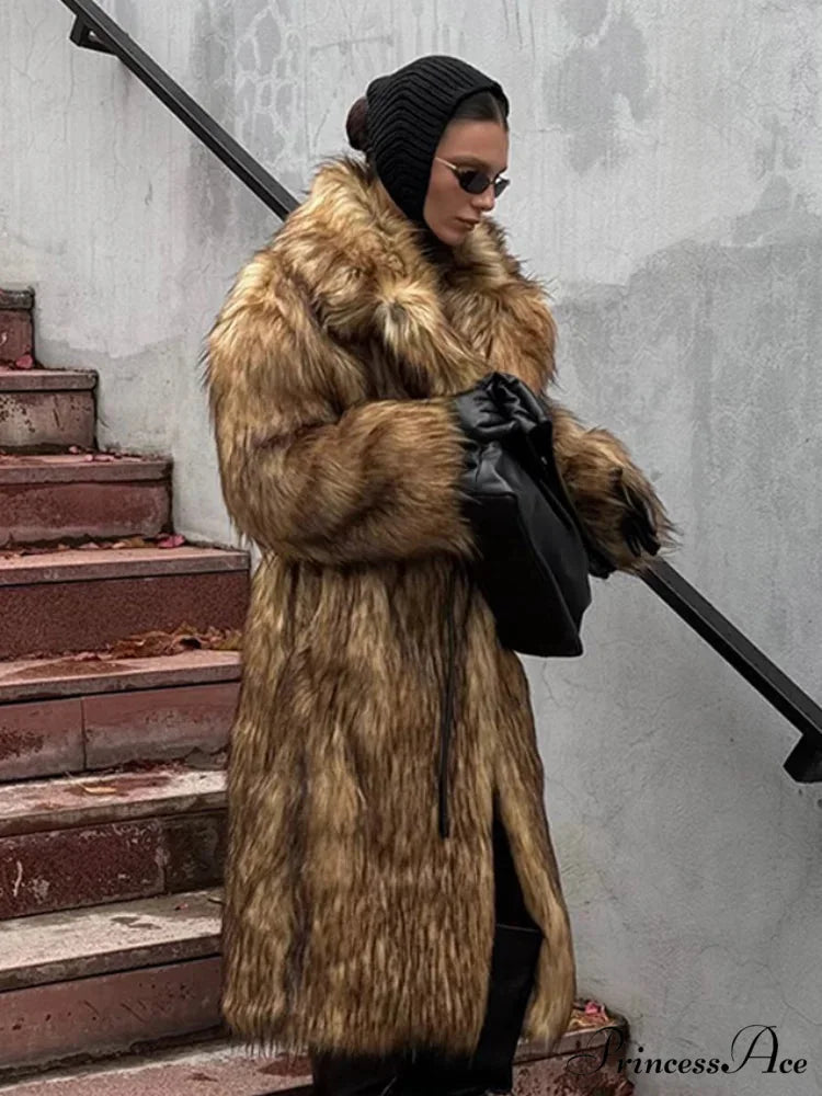 Opulent Fox Garment Lengthy Overcoat coats-241228