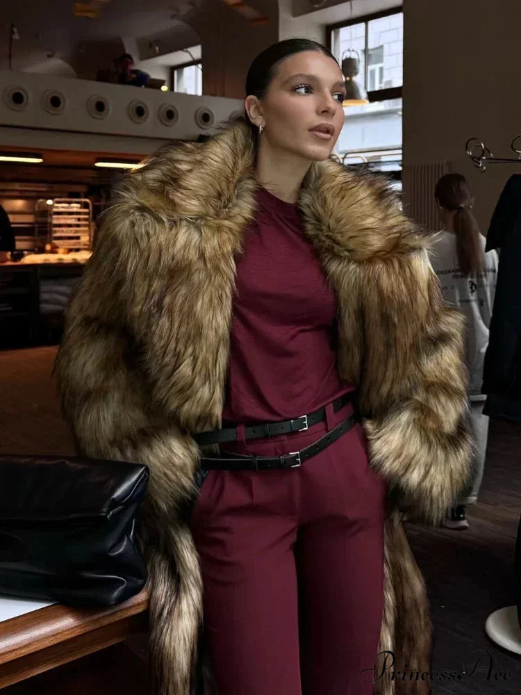 Opulent Fox Garment Lengthy Overcoat coats-241228