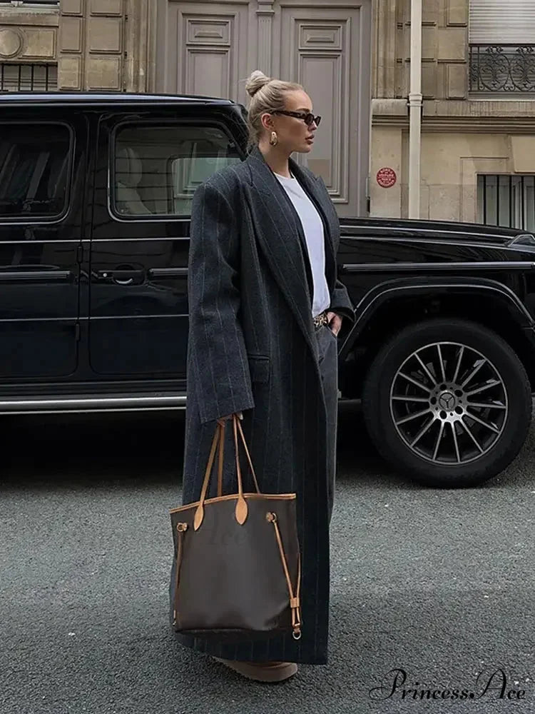 Opulent Fur Patchwork Leather Generous Overcoat overcoats-241228