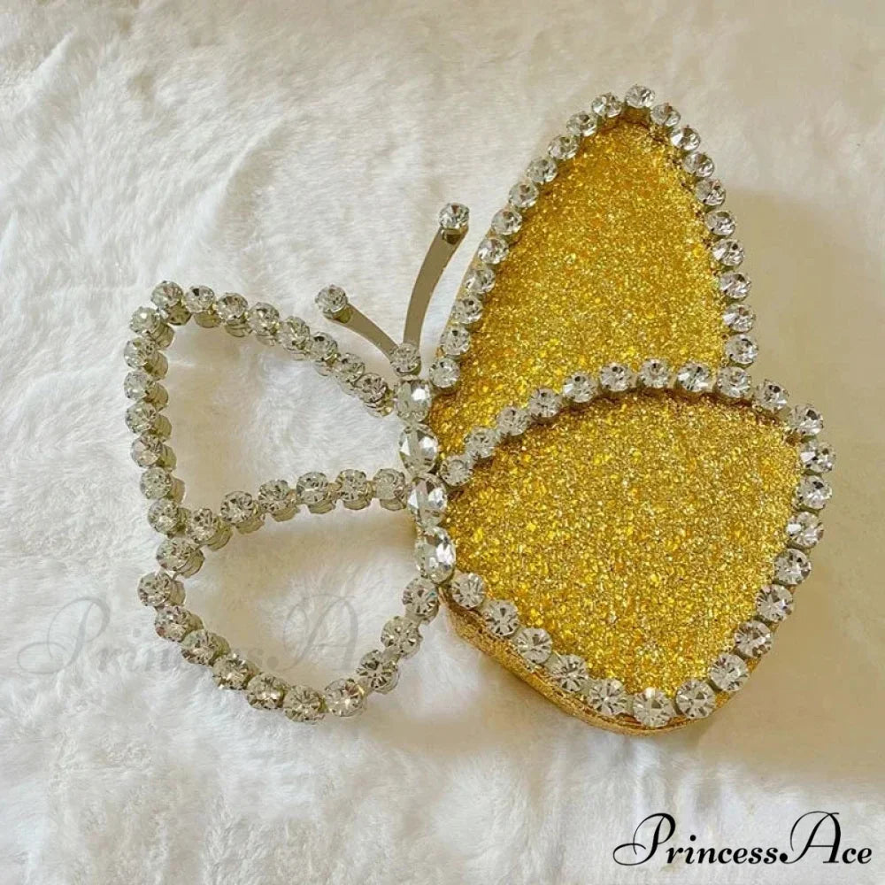 Opulent Gems Butterfly Celebration Evening Clutch Purse Yellow / 23cm 13.5cm clutchbag-250126