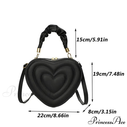 Opulent Quilted Faux Leather Heart Crossbody crossbody-250126