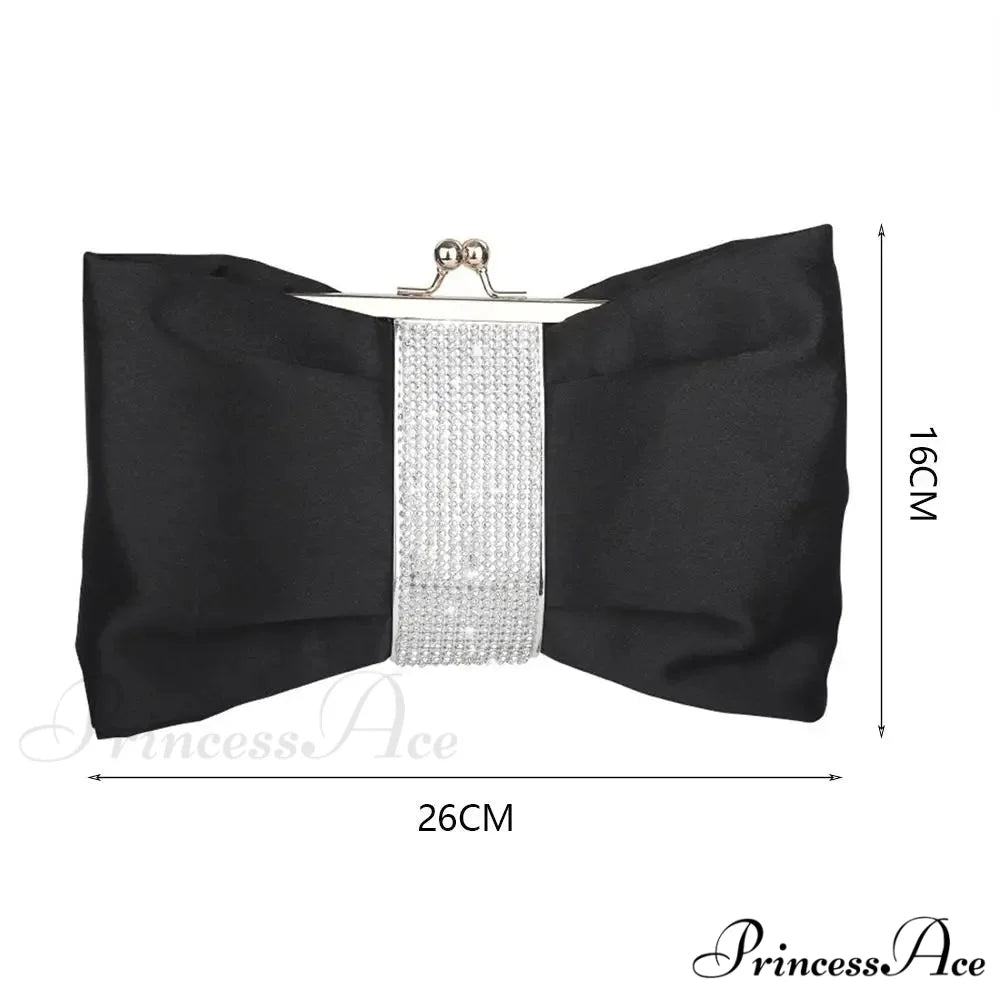 Opulent Rhinestone Bow Evening Clutch Purse clutchbag-250126