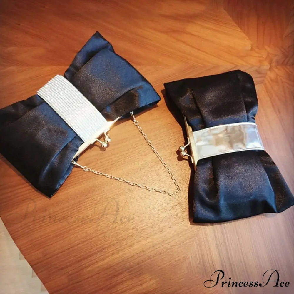 Opulent Rhinestone Bow Evening Clutch Purse clutchbag-250126