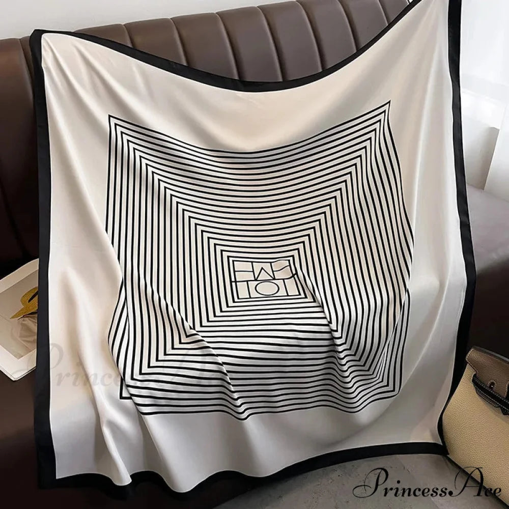 Opulent Silk Twill Hair Print Scarf scarf-241228