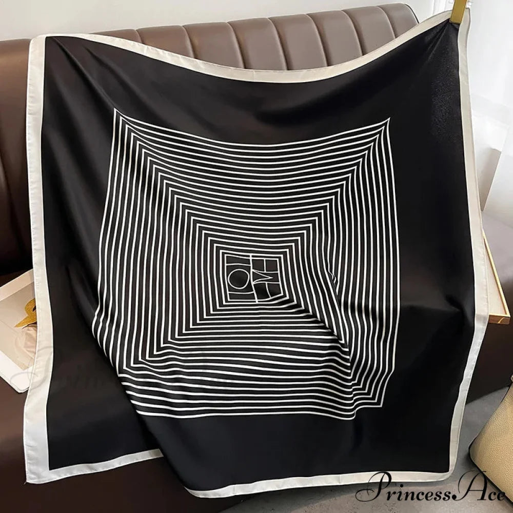 Opulent Silk Twill Hair Print Scarf scarf-241228