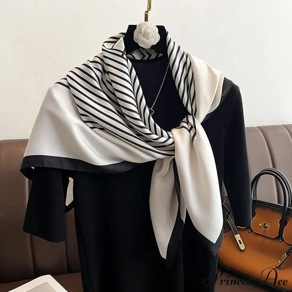 Opulent Silk Twill Hair Print Scarf scarf-241228