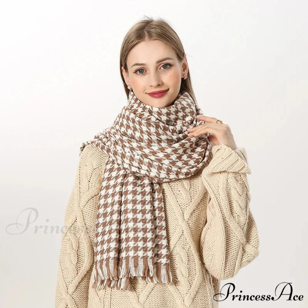 Opulent Tartan Cashmere Extended Bandana Scarf Color12 scarf-241228